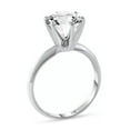 thumbnail image 1 of Brilliance Jewels 14K White Gold Plated 2Ct Round Cut Natural Moissanite Solitaire Wedding Ring for Women, 1 of 1