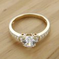 thumbnail image 1 of Brilliance Jewels 2.00CT Lab Created Round Diamond Wedding Engagement Ring In 14k Yellow Gold Plated For Women's, 1 of 2