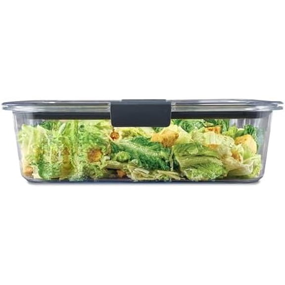 Brilliance Large Food Storage Container, 9.6 Cup, BPA-Free, Leak-Proof, Clear