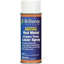 Brilliance Laser Inks 12 Oz Laser Marking Spray - Copper Tone Red, Permanent High Contrast Metal Engraving Aerosol for Fiber, YAG, Diode, and CO2 Laser Engraver Machine, BLI201