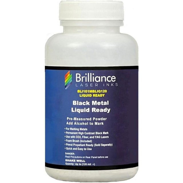Brilliance Laser Inks 120 ml Black Liquid Ready Laser Marking Powder
