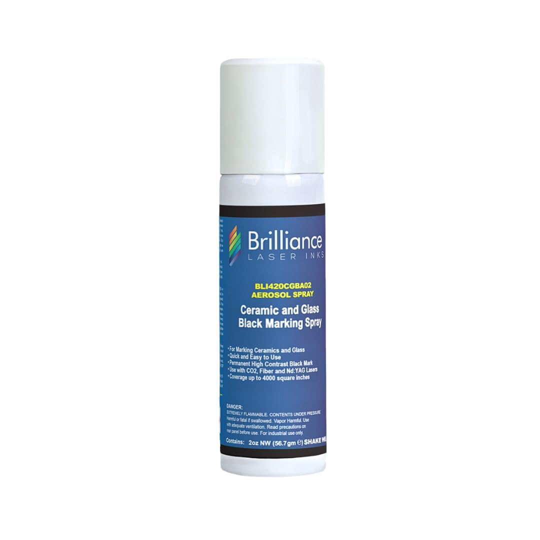 Brilliance Laser Inks 2 Oz Black Laser Marking Spray for Ceramic