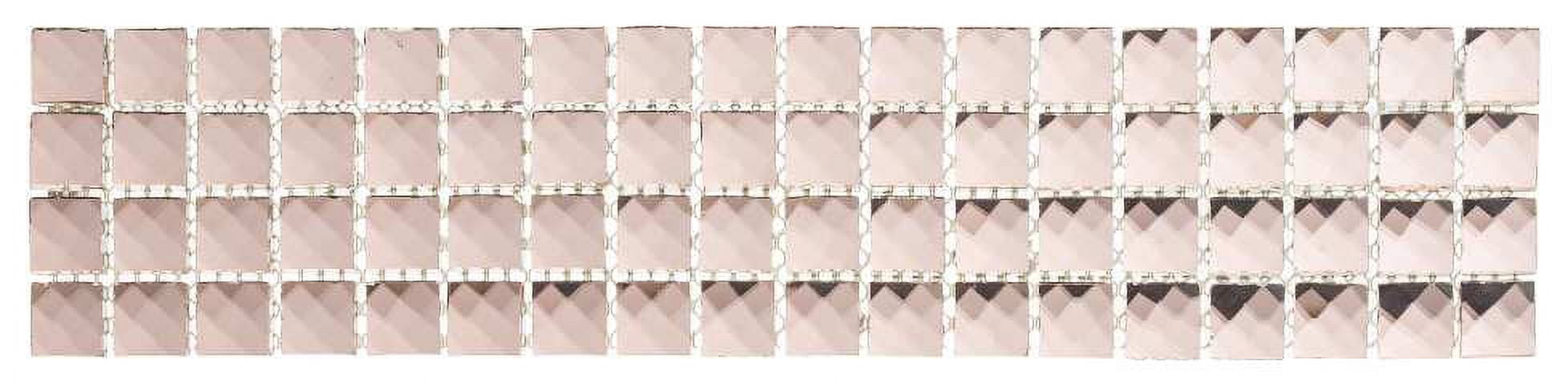 Brilliance Morganite 1-in. Beveled Glossy Glass Mosaic Wall Tile