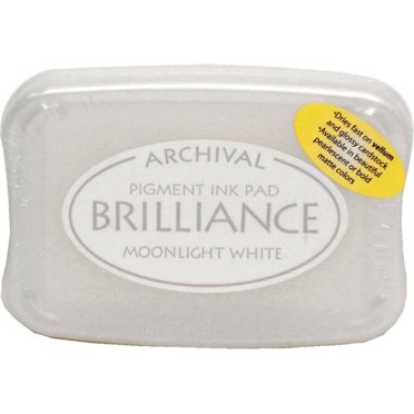 TSUKINEKO Brilliance Pigment Inkpad - Moonlight Pearlescent Color For Stamping & Crafting