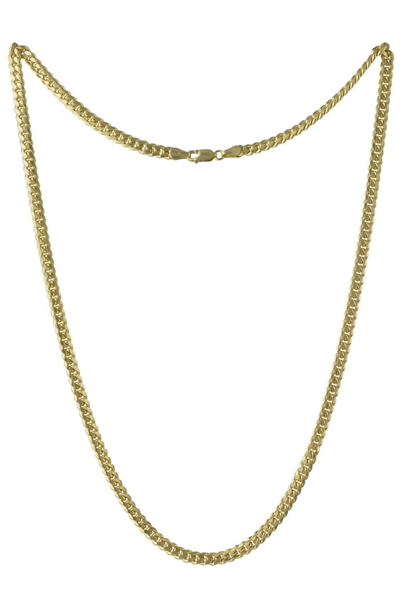 Brilliance Sterling Miami Cuban Chain 24" gold plated