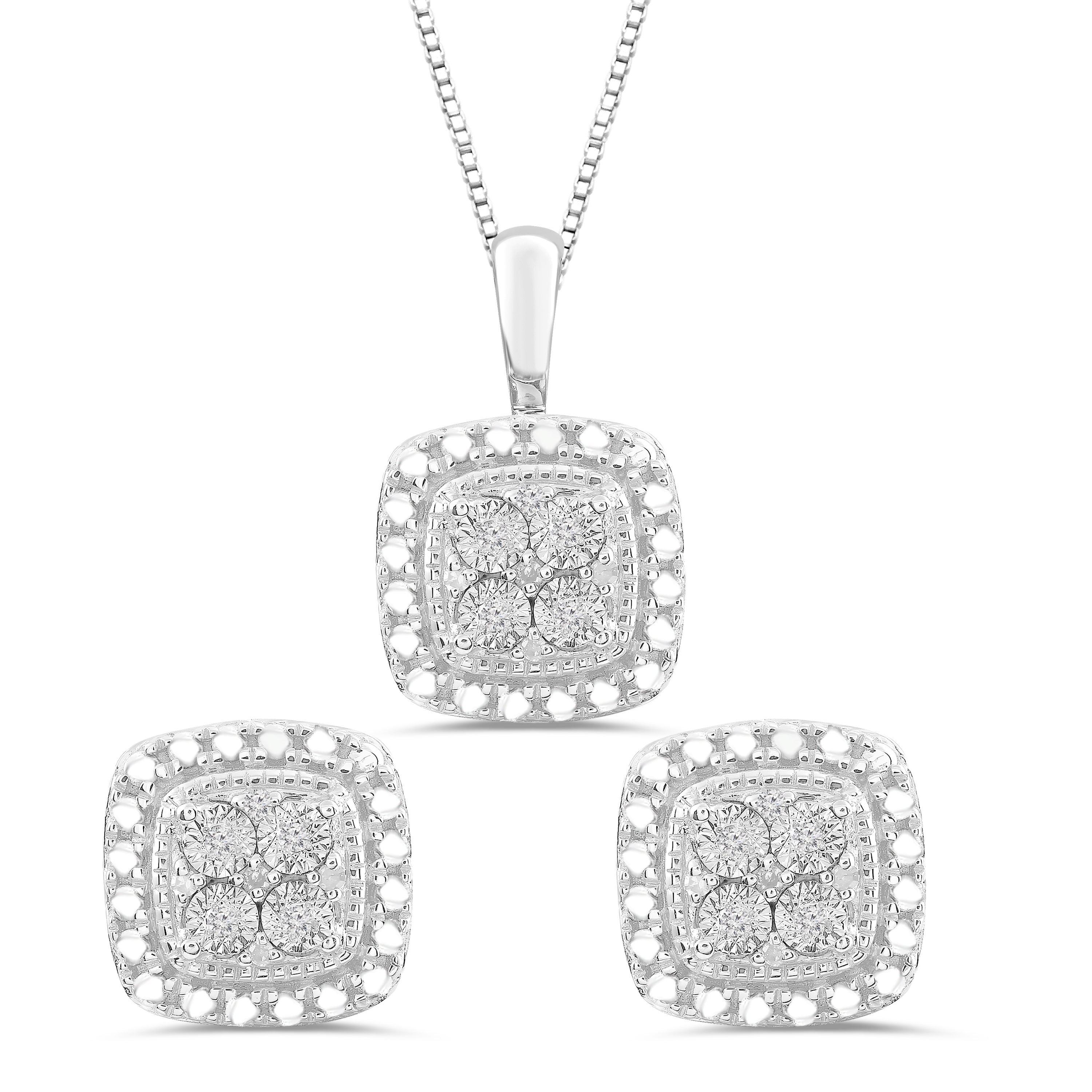 Brilliance Fine Jewelry Sterling Silver 1/10 CTTW Natural Diamond