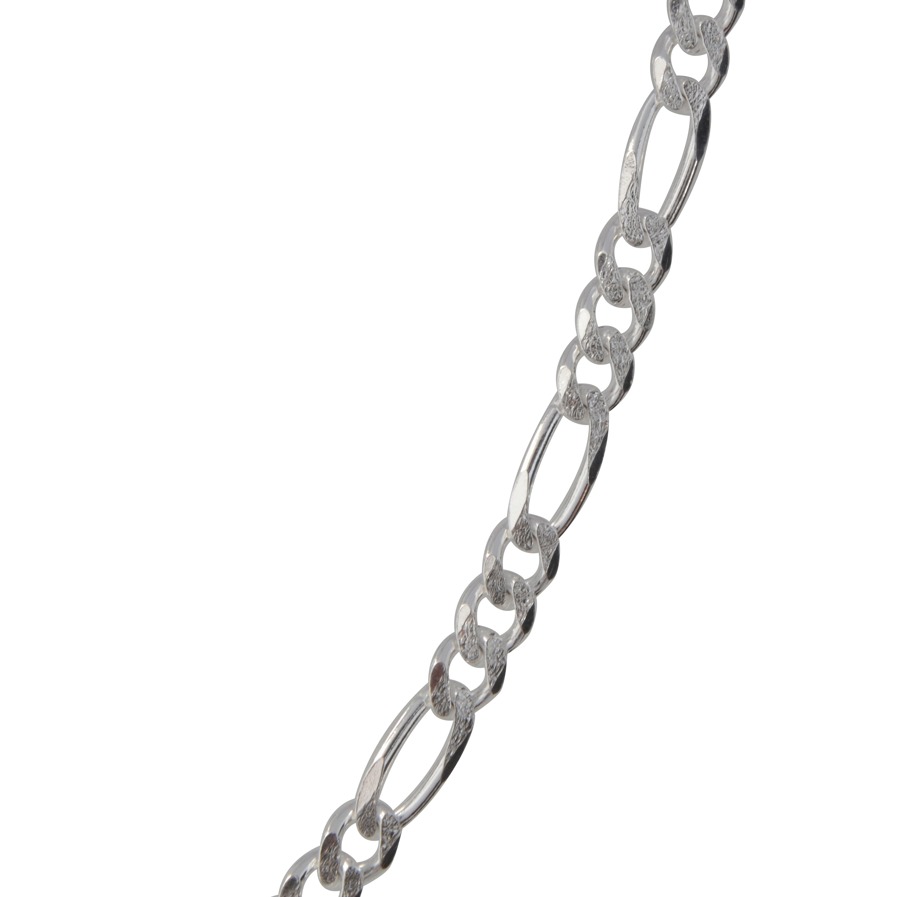 Sterling Silver 3+1 Figaro Chain Necklace, 22 inch - Walmart.com