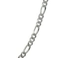 thumbnail image 1 of Brilliance Sterling Silver 3+1 Figaro Chain Necklace, 22", 1 of 1