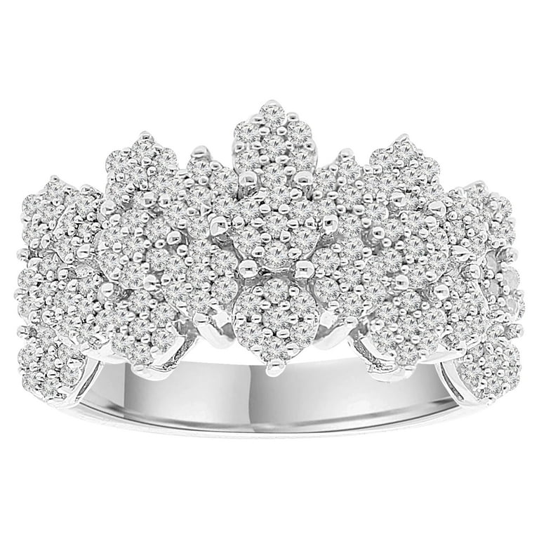 Brilliance Fine Jewelry Sterling Silver 3/4 CTTW Natural Diamond