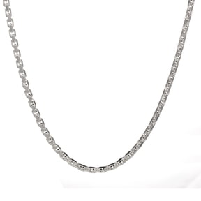 Brilliance Sterling Silver Diamond Cut Square Cable Necklace