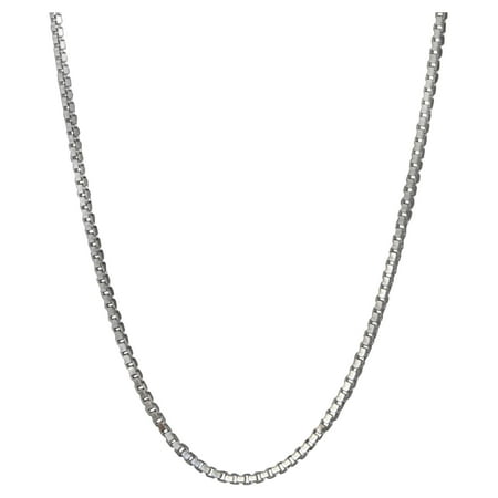 Brilliance Sterling Silver Ladies 024 box necklace 16inch