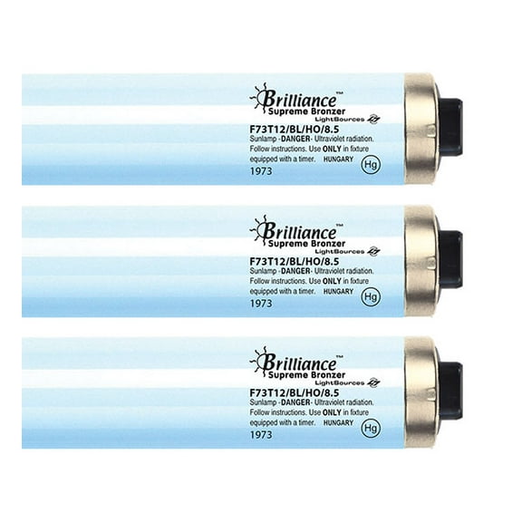 Brilliance Supreme Bronzer F73T12 HO 8.5% 100W RDC Tanning Bulbs - Hot Lamps! - 32 Pack Box