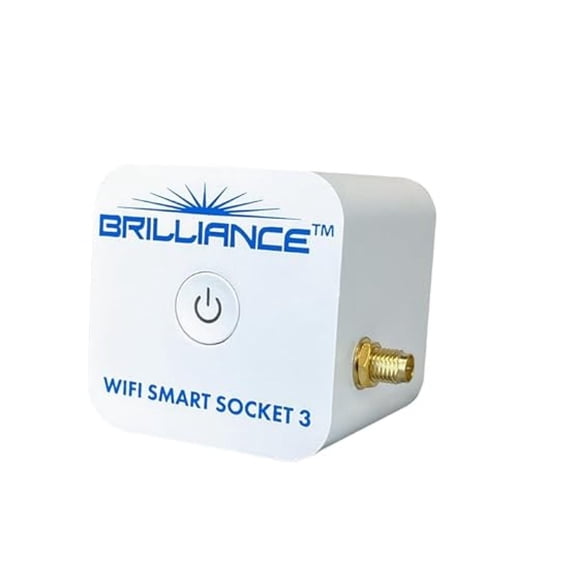 Brilliance WiFi-Smart-Socket-3 LED WiFi Smart Socket - App Control/Alexa - WIFISMARTSOCKET3, White