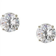 Brilliance Women's 10kt Yellow Gold Round CZ Stud Earrings, 8mm