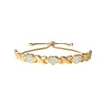 thumbnail image 1 of Brilliance Women's Jewelry Gold Plated Sterling Silver Crystal Hugs & Kisses Lariat Bracelet, 1 of 4