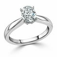 thumbnail image 1 of Brilliant 1.50 CT Excellent Cut Oval Moissanite Diamond Ring / Engagement Ring / 18K White Gold Plated Wedding Ring / Anniversary Ring / Jewelry Ring, 1 of 5