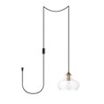 thumbnail image 1 of Brilliant 1 Light Pendant Plug In in Brass, 1 of 6