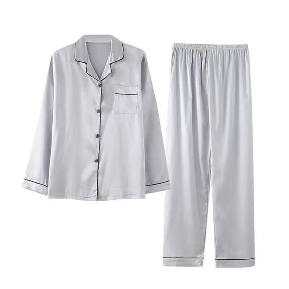 Brilliant 2 Piece Outfit for Women Shorts Matching Set Women Long Sleeve Fashion Women Is Solid Color Long Sleeved Wide Leg Pants Set with Pockets Gray XXL