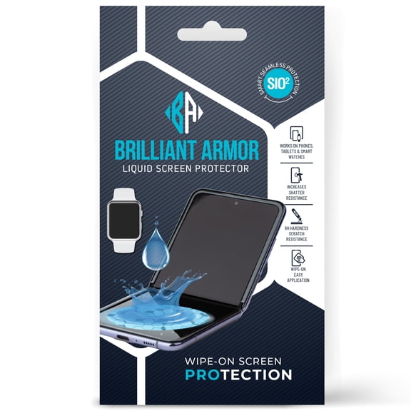 Brilliant Armor Liquid Screen Protector Nano Wipe On Protection for All Phones Tablets and Smart Watches