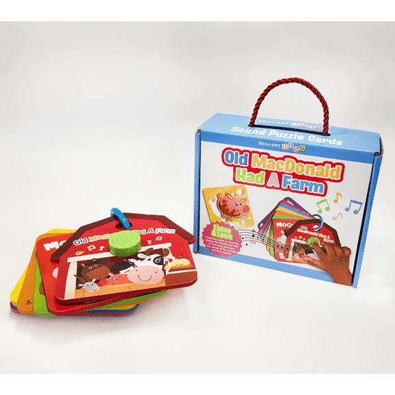 Brilliant Baby - MacDonald Had a Farm | Toddlers Learning Toy | Interactive Sound First Puzzle Flash Cards | Educational and Fun Baby Toy with Sound for Early Childhood Development