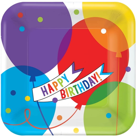 Brilliant Balloons 9" Dinner Plate (18)