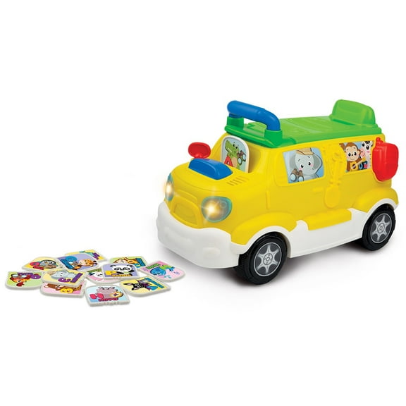 Brilliant Beginnings Ride 'Em Tiger Safari Foot to Floor Ride-on Activity Bus, Ages 18 to 36 Months