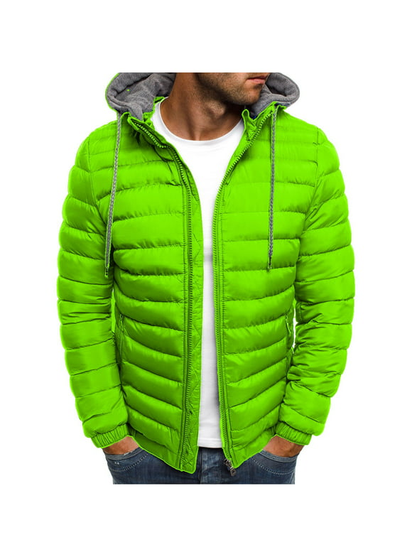 Brilliant Black and Friday/Cyber .Monday Deals Mens Shirts Clearance Multipacks Men's Solid Color Hooded Jacket Cotton Padded Jacket Fashion Cotton Padded Jacket Men's Warm Cotton Padded Jacket