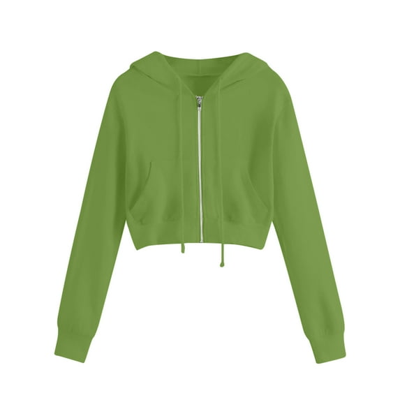 Brilliant Womens Tops Long Sleeve Women's Zip Up Hoodies Sweatshirts Clothes Teen Girl Spring Casual Drawstring Jackets With Pockets Overcoat