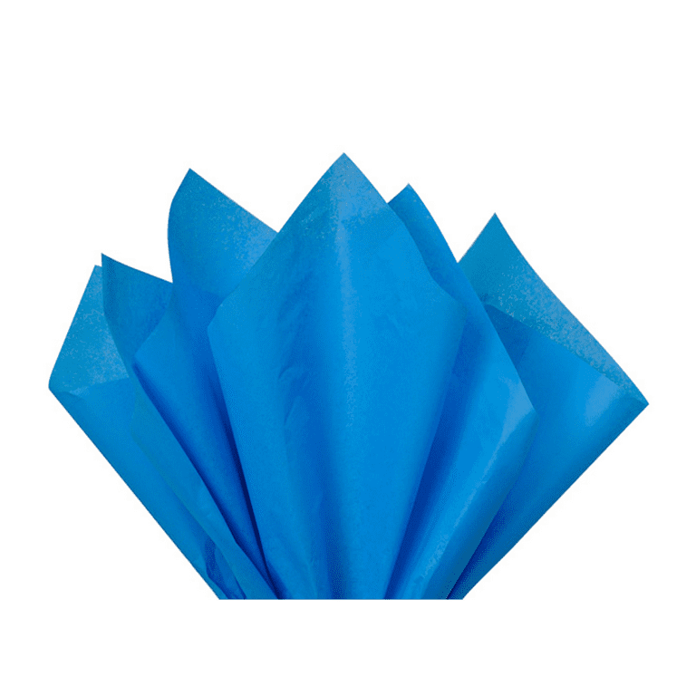 Brilliant Blue Tissue Paper Squares, Bulk 24 Sheets, Feronia packaging,  Made In USA Large 20 Inch x 30 Inch 