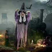 Brilliant Brand Lighting Halloween Witch 3D Animated Talking - Posable - 72 Inch - LED Light Up
