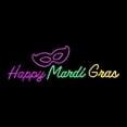 thumbnail image 1 of Brilliant Brand Lighting LED Neon Rope Light Happy Mardi Gras Decoration - Lighted Sign - Purple Green and Gold- 35 Inch, 1 of 9
