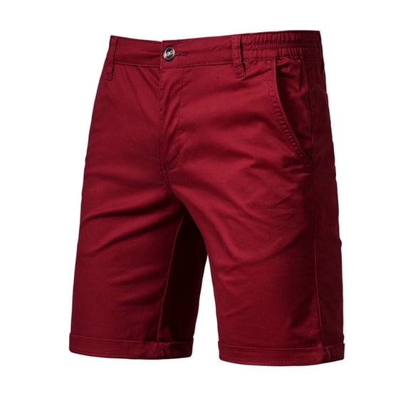 Brilliant Cargo Shorts Clearance for Men Summer Fashion Mens Shorts Casual Sport Solid Loose Short Pocket Pants Activewear(Red,30)