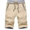 thumbnail image 1 of Brilliant Cargo Shorts Clearance for Men Summer Mens Casual Comfortable Workout Shorts Drawstring Pockets Elastic Shorts(Beige,L), 1 of 3