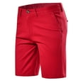 thumbnail image 1 of Brilliant Cargo Shorts Clearance for Men Summer Mens Shorts Elastic Waist Color Casual Five-point Pants Shorts with Pockets Button Pants(Red,XL), 1 of 5