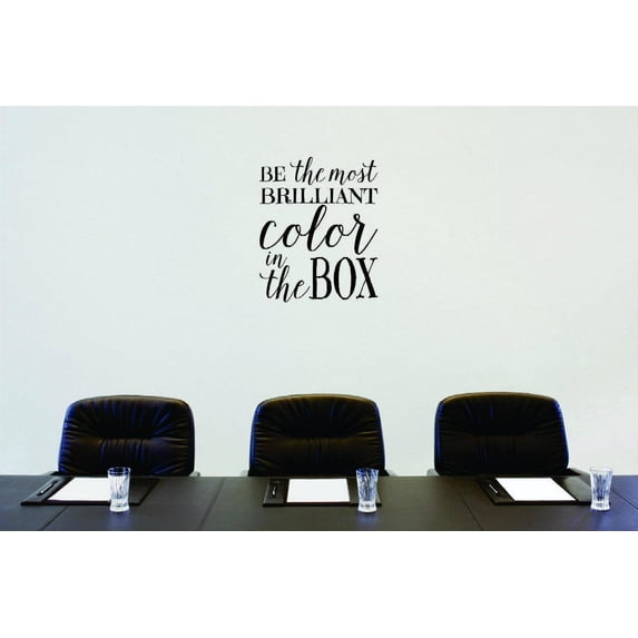 Be The Most Brilliant In Color The Box Vinyl Wall Decal for Home - Motivation Dream Love Life Rainbow Cute Wall Décor Bedroom Living Room Entry - Removable High Tact - Size: 20 In x 40 In