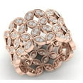 thumbnail image 1 of Brilliant Cut 0.75ctw Round Cut Diamond Prong Flower Eternity Band Ring Bridal Anniversary Solid 10K Gold GH SI1, 1 of 3