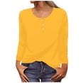 thumbnail image 1 of Brilliant Cyber·Monday Deals 3X Womens Tops Fashion Loose T-Shirt Long Sleeves Blouse Round Neck Casual Tops, 1 of 4