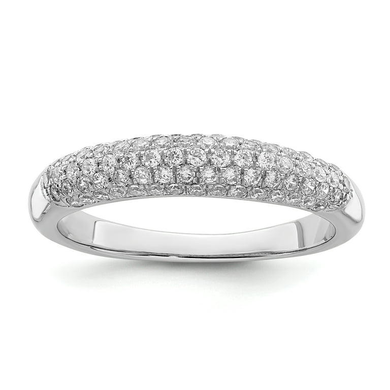 Sterling Silver And CZ Brilliant Embers 3-Stone Accented Ring Sterling Silver And CZ Brilliant Embers 3-Stone Accented Ring