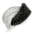 thumbnail image 1 of Brilliant Embers Sterling Silver Black & Clear CZ Ring, 1 of 3