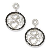 Brilliant Embers Sterling Silver & CZ Heart Post Earrings