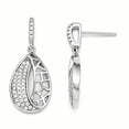 thumbnail image 1 of Sterling Silver Brilliant Embers CZ Teardrop Dangle Post Earrings, 1 of 2