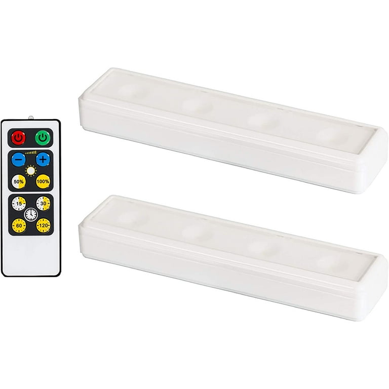 Brilliant Evolution LED White Wireless Under Cabinet Light with Remote (2-Pack)