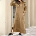 thumbnail image 1 of Brilliant Fall Dresses for Women Long Sleeve Women's Casual Long-sleeve Pocket Pullover Hoodie Dress Spring 2025 New Dresses, 1 of 6