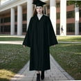 thumbnail image 1 of Brilliant Graduation Dresses for College Plus Size 4Xl School Uniforms Dress 2024 Graduation Cap Gown Set with Tassel for High School&College Long Sleeve Dress Black S, 1 of 4