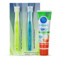 thumbnail image 1 of Brilliant Growing Kids Oral Care Kit: Round Head Soft Toothbrushes & Tooth Gel for Ages 2+ - Green, 1 of 9