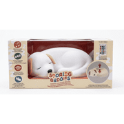 Brilliant Innovations Snoring Buddies Sleeping Dog Sound Machine & LED Night Light with Wireless Bluetooth Speaker, Tap Control & Remote