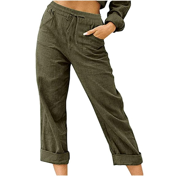 Brilliant Jean Capris for Women Plus Women's Loose Wide Leg Pants High Waist Straight Pants Casual Pants