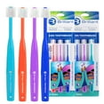 thumbnail image 1 of Brilliant Kids Toothbrush for Ages 5-9 Years, Round Head, Microfiber Bristles Clean All-Around Mouth,Multi-Color, 6 Pack, 1 of 8