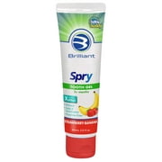 Brilliant Kids Toothpaste Gel by Spry, With Xylitol, Fluoride Free, Safe If Swallowed, Natural, Strawberry Banana, 2 oz