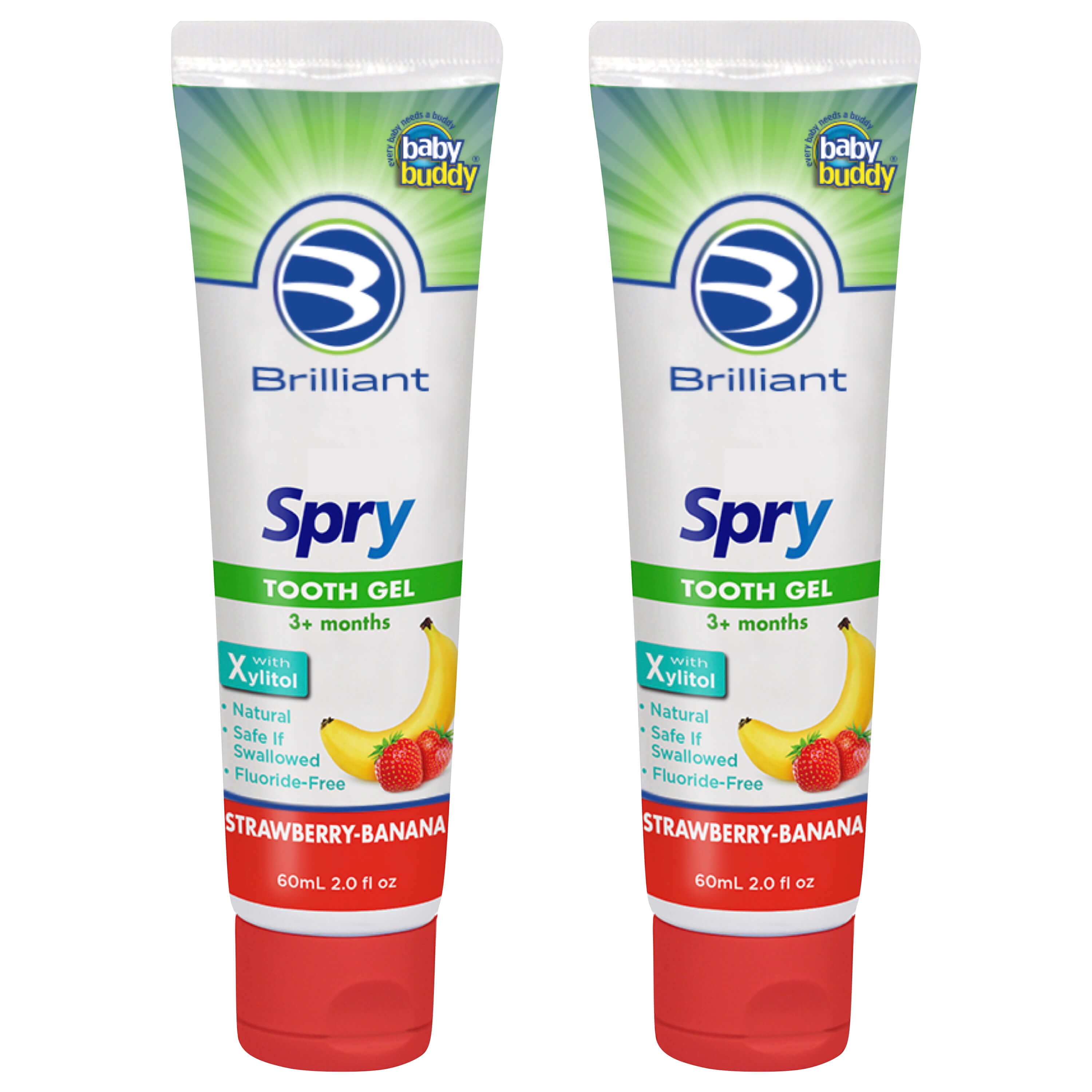 Spry Brilliant Kids & Toddlers Toothpaste Gel, Fruit Flavored, Mineral